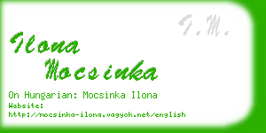 ilona mocsinka business card